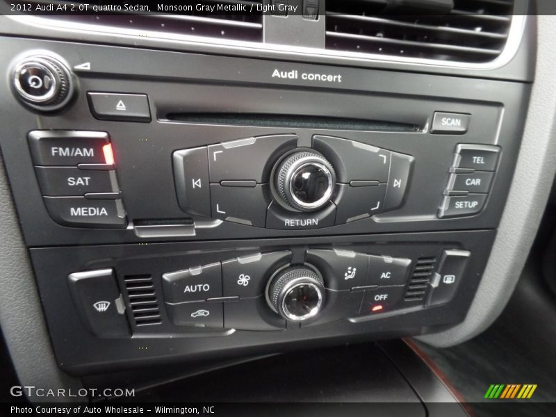 Monsoon Gray Metallic / Light Gray 2012 Audi A4 2.0T quattro Sedan