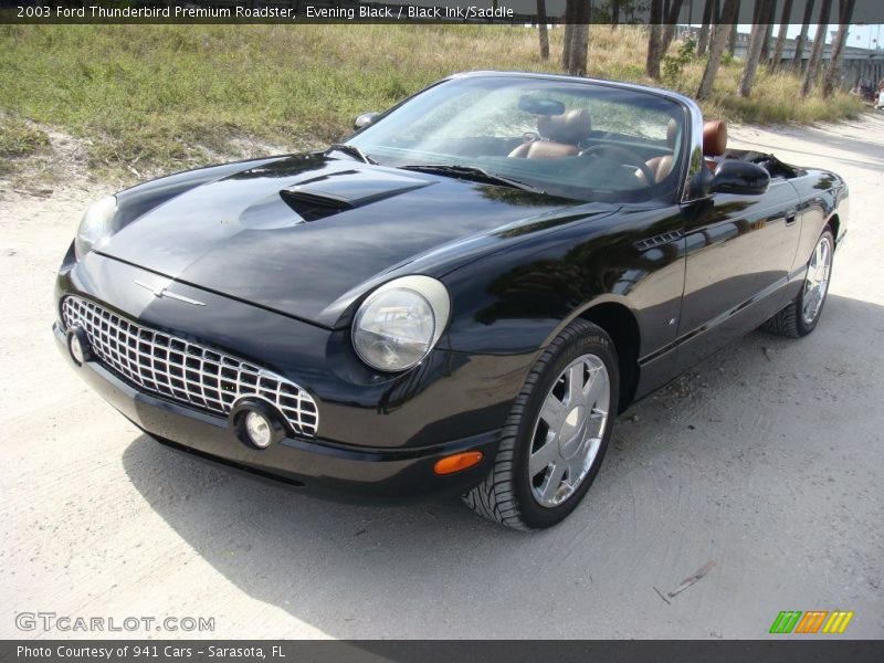 Evening Black / Black Ink/Saddle 2003 Ford Thunderbird Premium Roadster