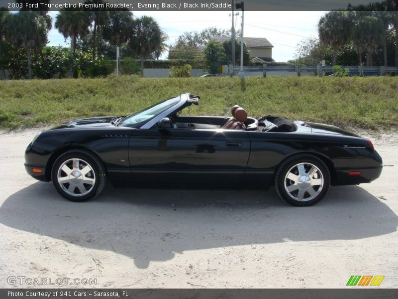 Evening Black / Black Ink/Saddle 2003 Ford Thunderbird Premium Roadster