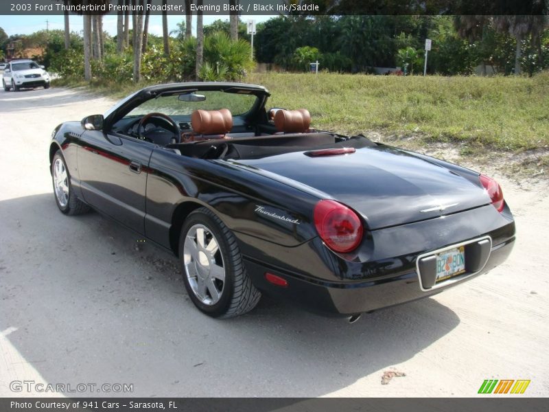 Evening Black / Black Ink/Saddle 2003 Ford Thunderbird Premium Roadster