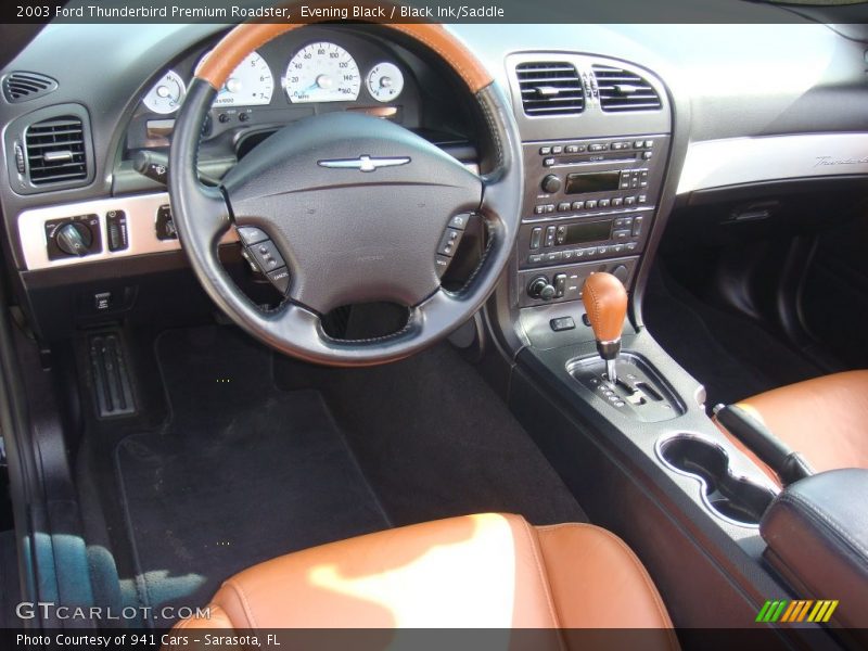 Evening Black / Black Ink/Saddle 2003 Ford Thunderbird Premium Roadster