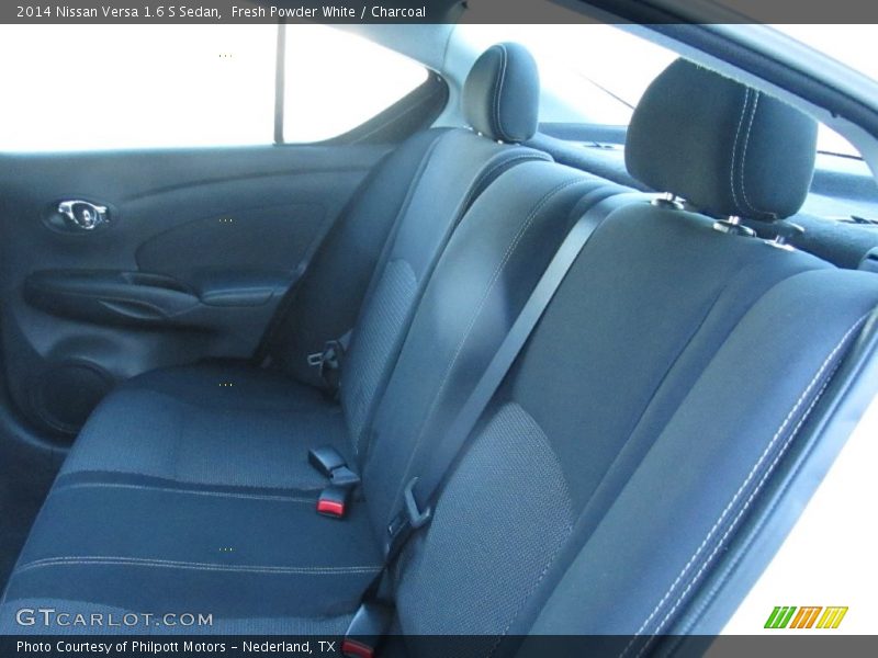 Fresh Powder White / Charcoal 2014 Nissan Versa 1.6 S Sedan
