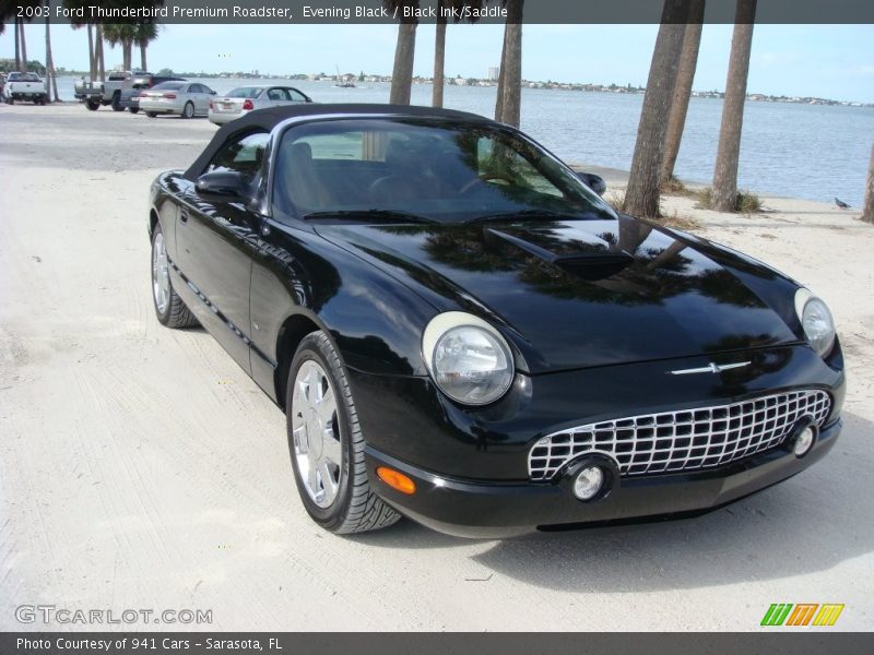 Evening Black / Black Ink/Saddle 2003 Ford Thunderbird Premium Roadster