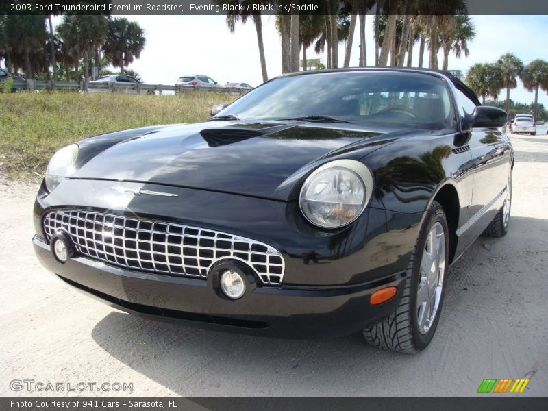 Evening Black / Black Ink/Saddle 2003 Ford Thunderbird Premium Roadster