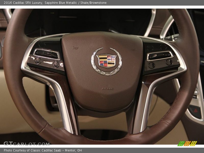 Sapphire Blue Metallic / Shale/Brownstone 2016 Cadillac SRX Luxury