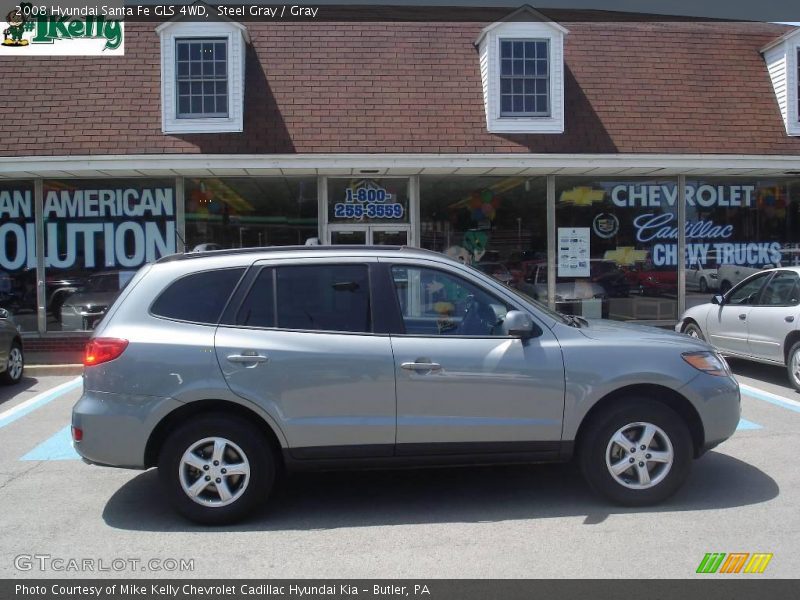Steel Gray / Gray 2008 Hyundai Santa Fe GLS 4WD