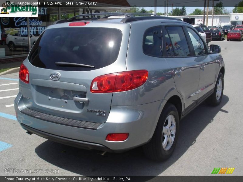 Steel Gray / Gray 2008 Hyundai Santa Fe GLS 4WD
