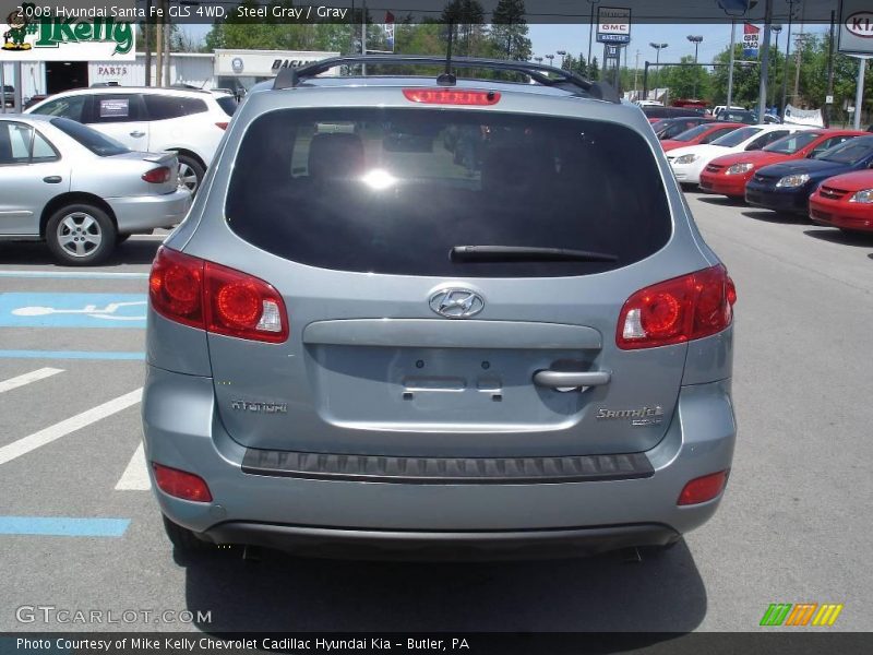 Steel Gray / Gray 2008 Hyundai Santa Fe GLS 4WD