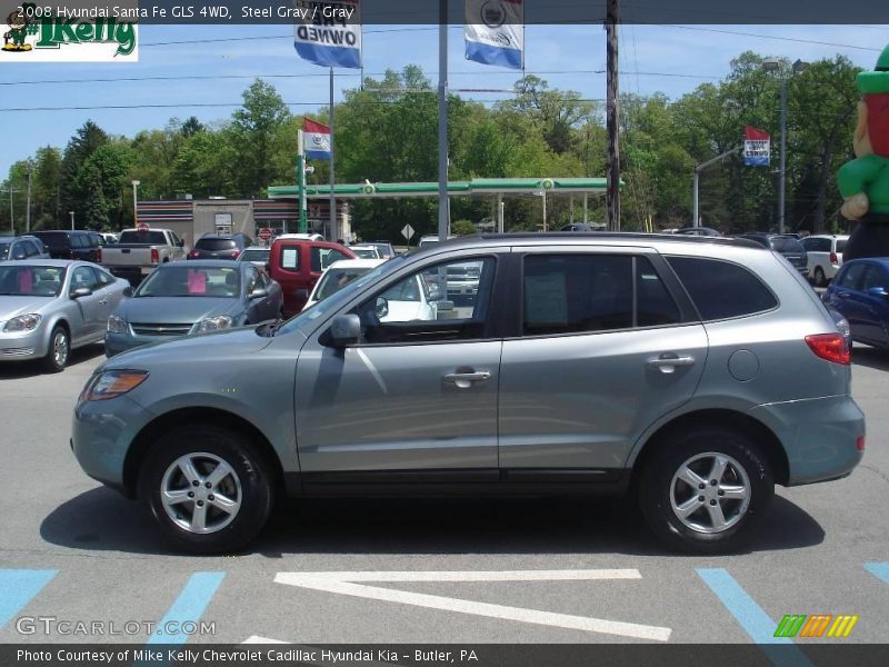 Steel Gray / Gray 2008 Hyundai Santa Fe GLS 4WD