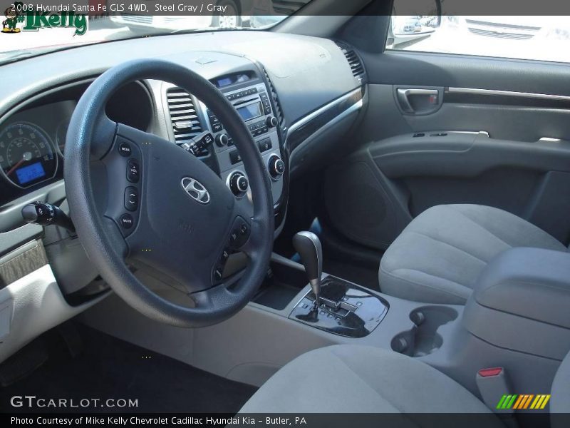 Steel Gray / Gray 2008 Hyundai Santa Fe GLS 4WD
