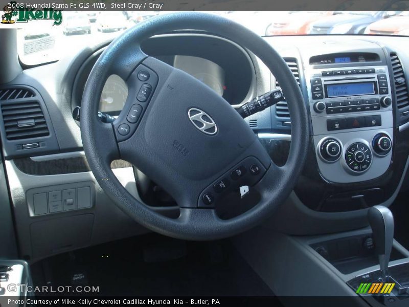 Steel Gray / Gray 2008 Hyundai Santa Fe GLS 4WD