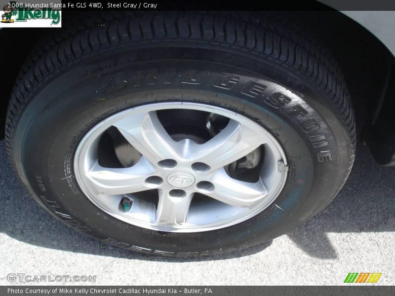 Steel Gray / Gray 2008 Hyundai Santa Fe GLS 4WD