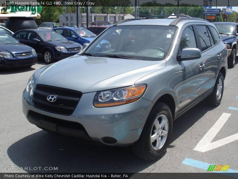 Steel Gray / Gray 2008 Hyundai Santa Fe GLS 4WD