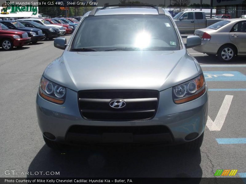 Steel Gray / Gray 2008 Hyundai Santa Fe GLS 4WD