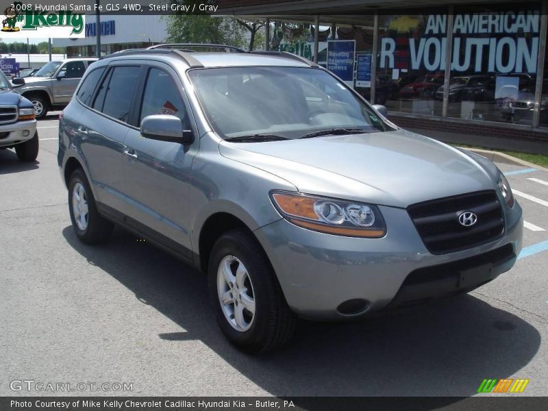 Steel Gray / Gray 2008 Hyundai Santa Fe GLS 4WD