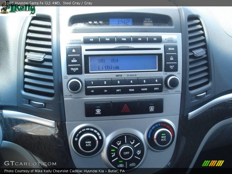 Steel Gray / Gray 2008 Hyundai Santa Fe GLS 4WD