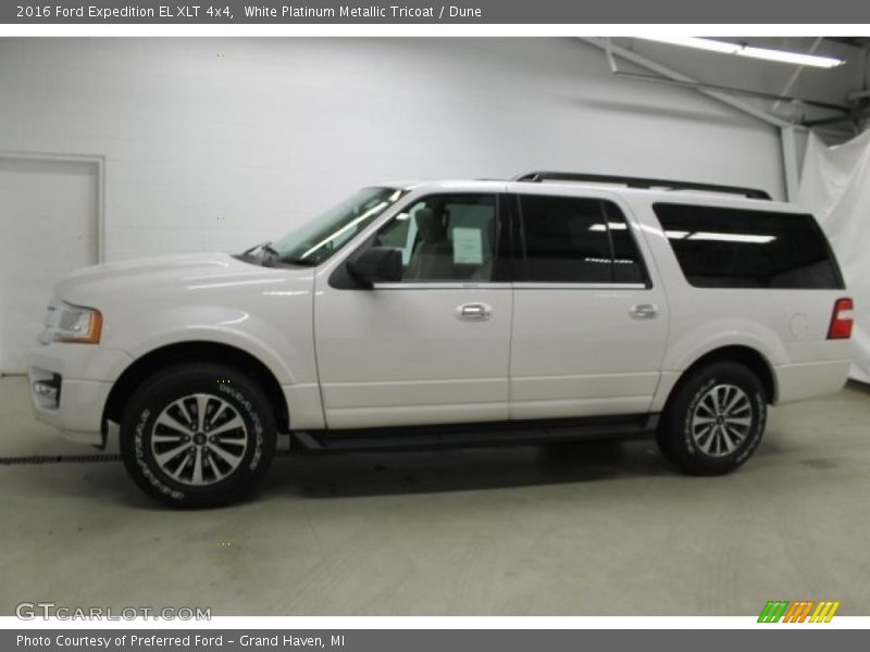 White Platinum Metallic Tricoat / Dune 2016 Ford Expedition EL XLT 4x4