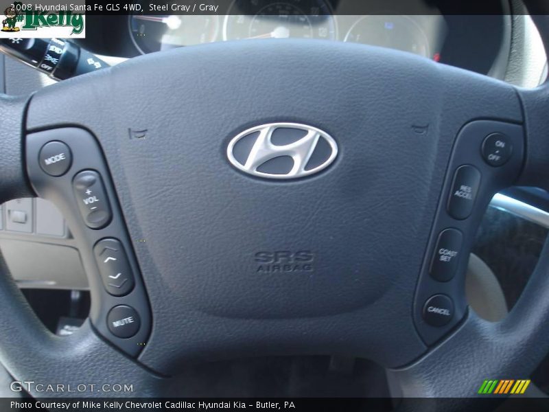 Steel Gray / Gray 2008 Hyundai Santa Fe GLS 4WD