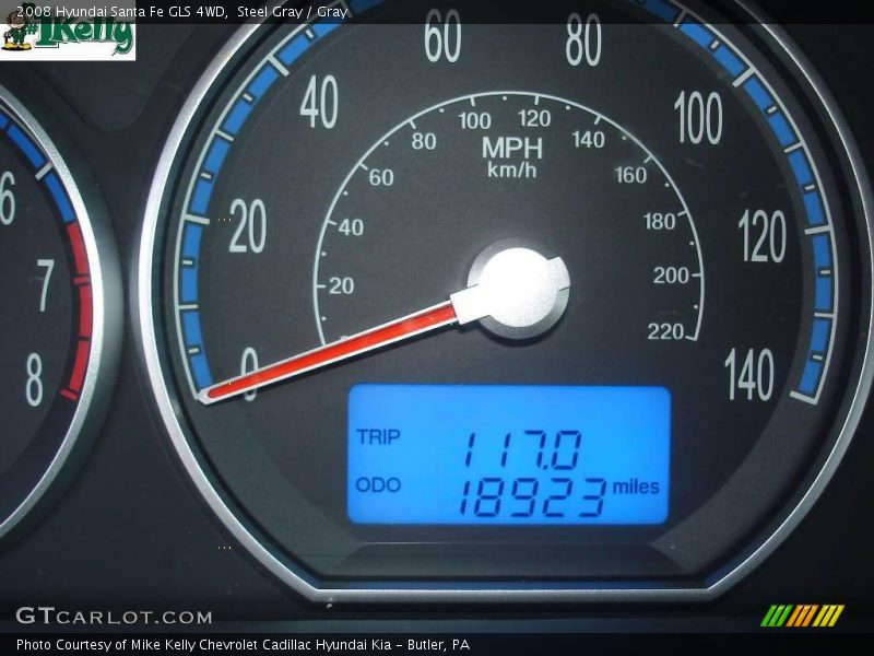 Steel Gray / Gray 2008 Hyundai Santa Fe GLS 4WD