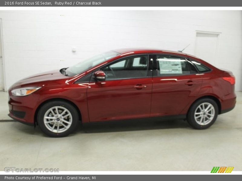 Ruby Red / Charcoal Black 2016 Ford Focus SE Sedan