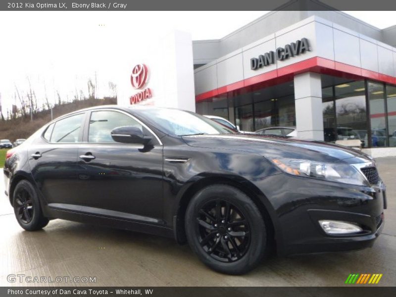 Ebony Black / Gray 2012 Kia Optima LX