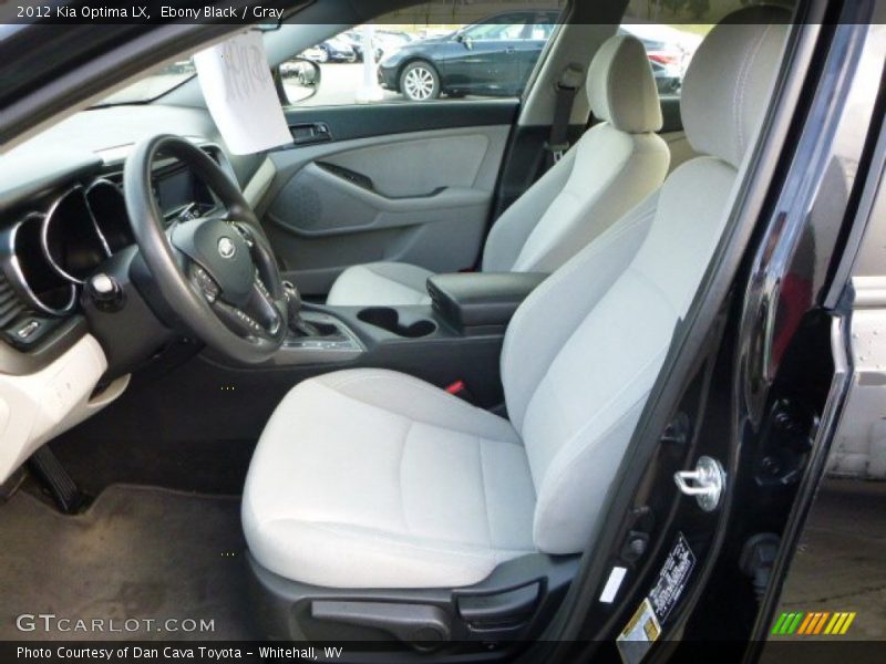 Ebony Black / Gray 2012 Kia Optima LX