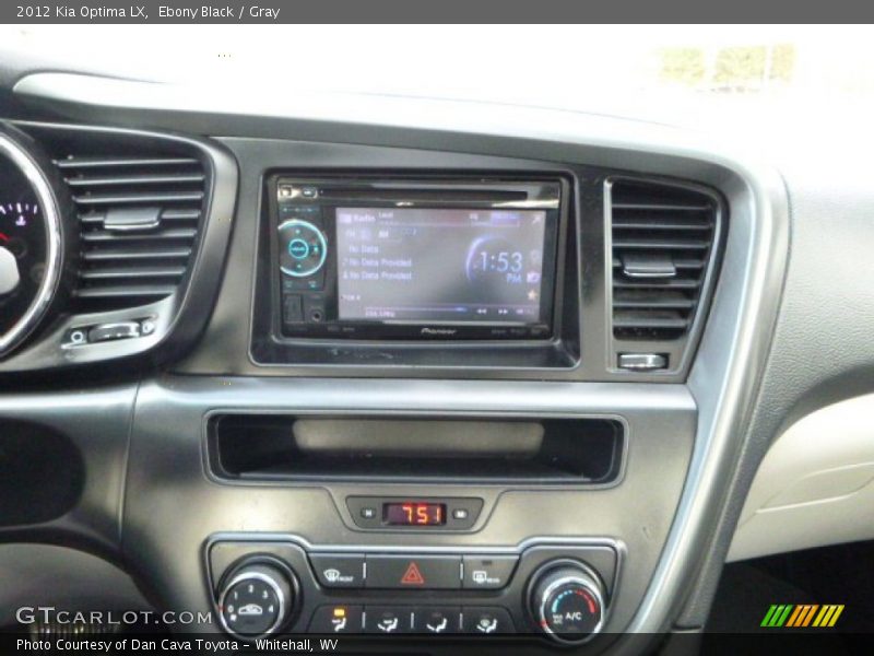 Ebony Black / Gray 2012 Kia Optima LX