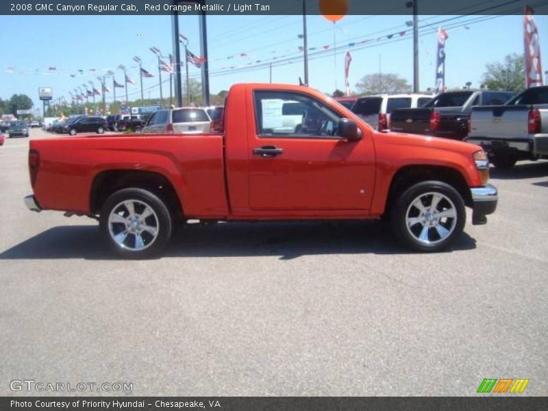 Red Orange Metallic / Light Tan 2008 GMC Canyon Regular Cab