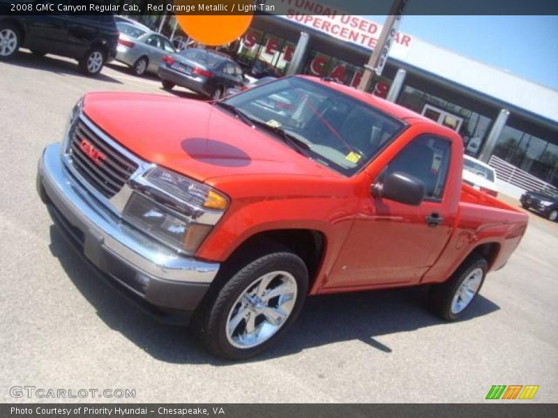 Red Orange Metallic / Light Tan 2008 GMC Canyon Regular Cab