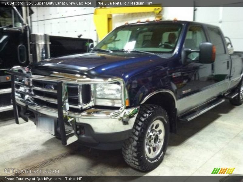 True Blue Metallic / Medium Flint 2004 Ford F350 Super Duty Lariat Crew Cab 4x4