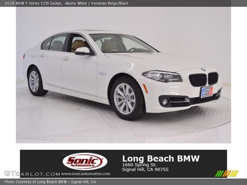 Alpine White / Venetian Beige/Black 2016 BMW 5 Series 528i Sedan