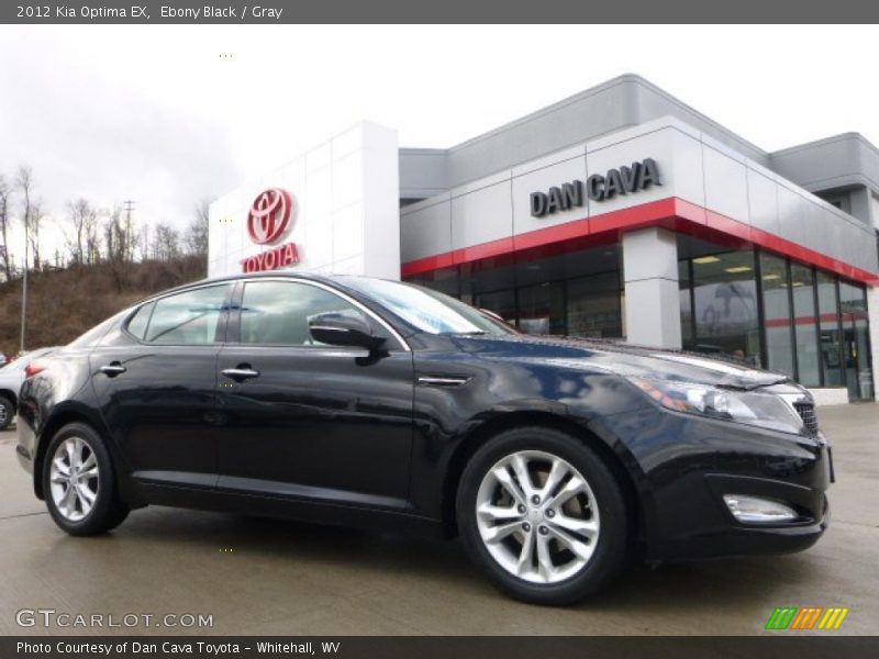Ebony Black / Gray 2012 Kia Optima EX