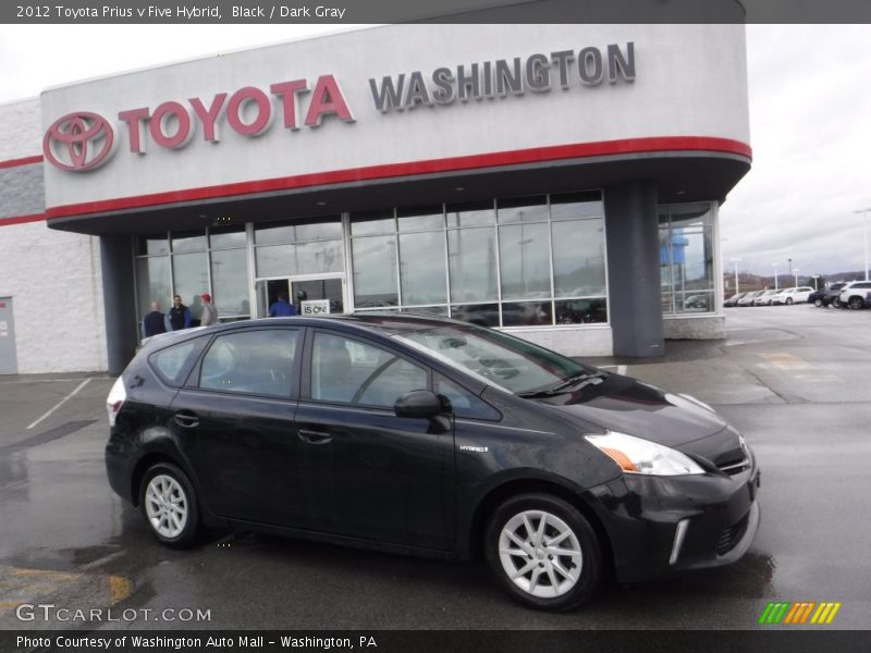 Black / Dark Gray 2012 Toyota Prius v Five Hybrid