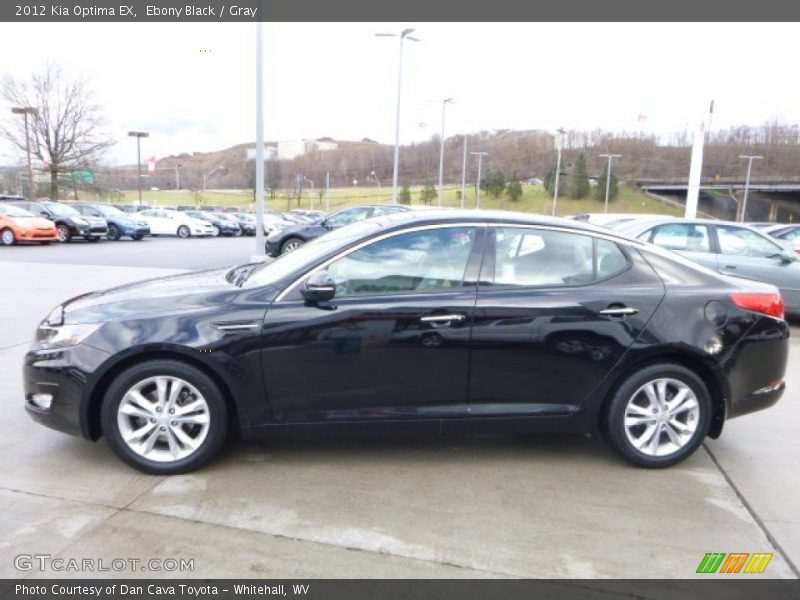 Ebony Black / Gray 2012 Kia Optima EX