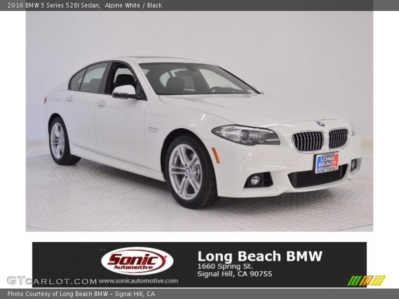 Alpine White / Black 2016 BMW 5 Series 528i Sedan