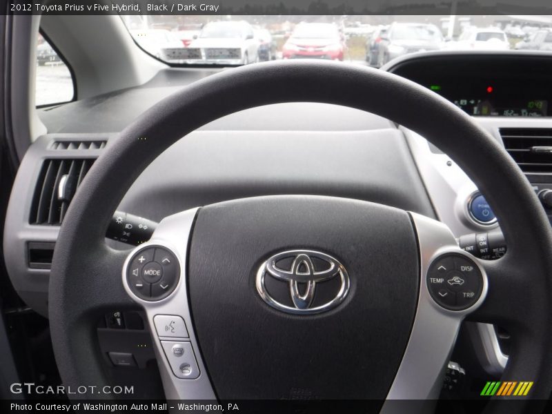 Black / Dark Gray 2012 Toyota Prius v Five Hybrid