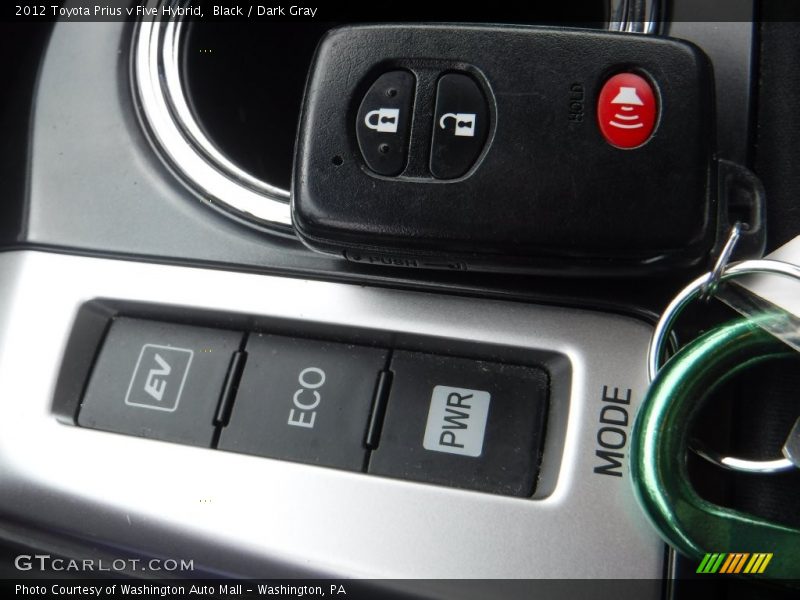 Black / Dark Gray 2012 Toyota Prius v Five Hybrid