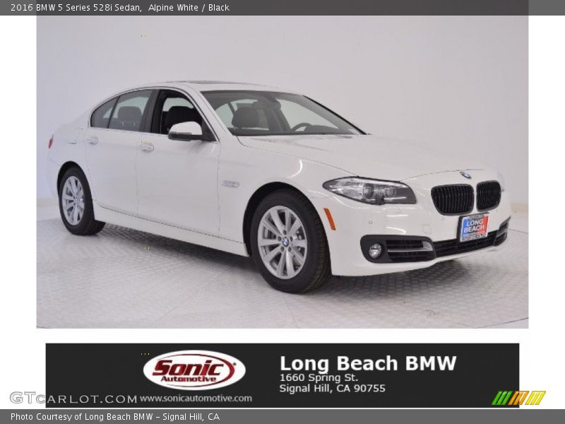 Alpine White / Black 2016 BMW 5 Series 528i Sedan