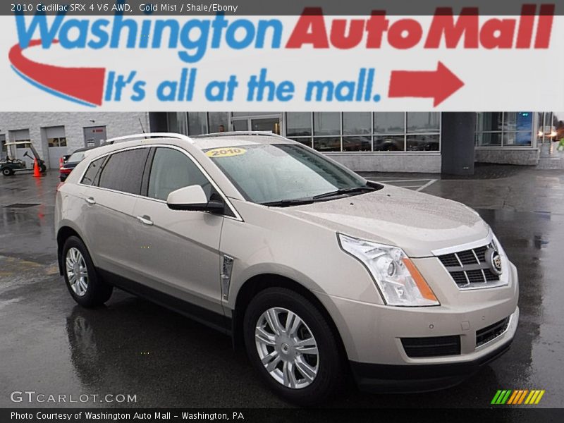 Gold Mist / Shale/Ebony 2010 Cadillac SRX 4 V6 AWD