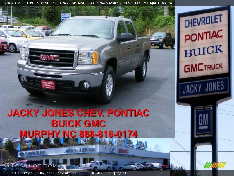 Steel Gray Metallic / Dark Titanium/Light Titanium 2009 GMC Sierra 1500 SLE Z71 Crew Cab 4x4
