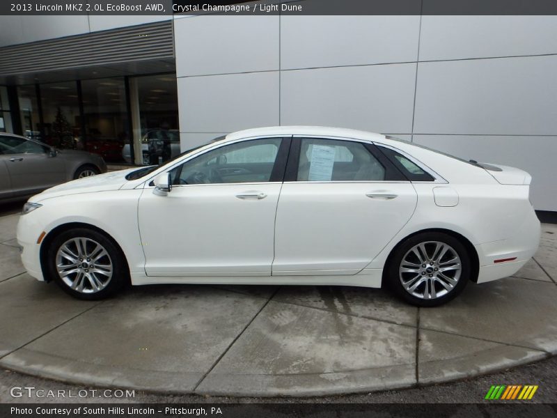 Crystal Champagne / Light Dune 2013 Lincoln MKZ 2.0L EcoBoost AWD