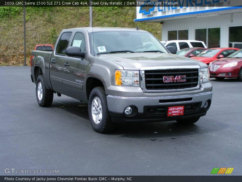 Steel Gray Metallic / Dark Titanium/Light Titanium 2009 GMC Sierra 1500 SLE Z71 Crew Cab 4x4