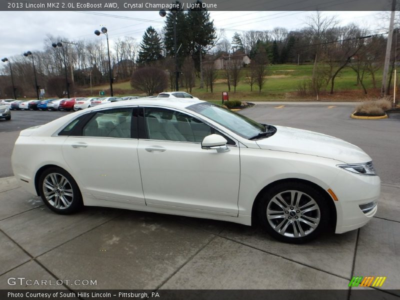 Crystal Champagne / Light Dune 2013 Lincoln MKZ 2.0L EcoBoost AWD