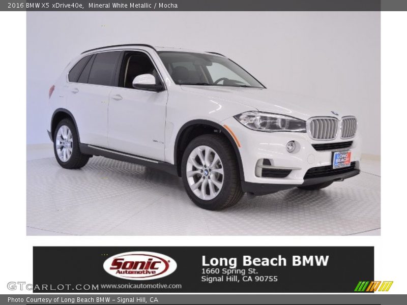 Mineral White Metallic / Mocha 2016 BMW X5 xDrive40e