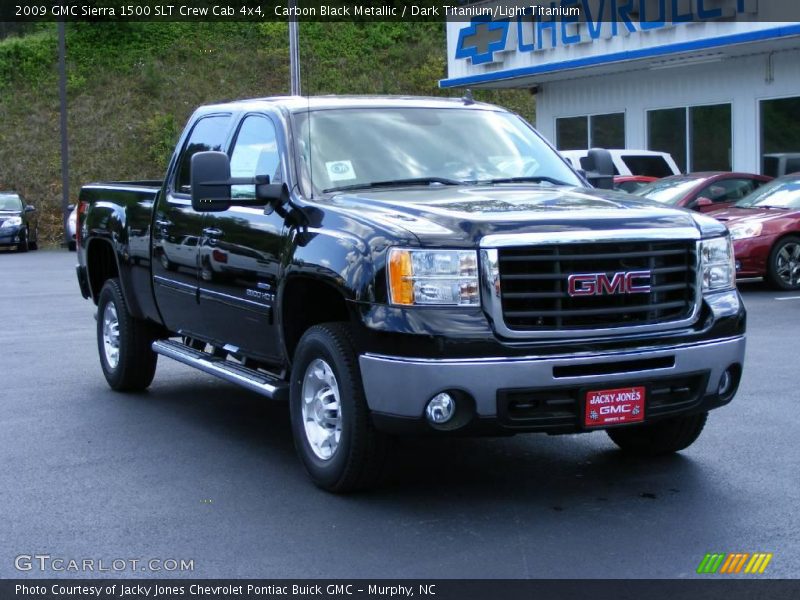 Carbon Black Metallic / Dark Titanium/Light Titanium 2009 GMC Sierra 1500 SLT Crew Cab 4x4