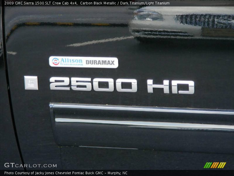 Carbon Black Metallic / Dark Titanium/Light Titanium 2009 GMC Sierra 1500 SLT Crew Cab 4x4