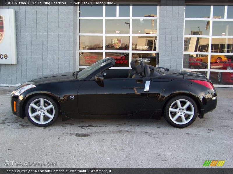 2004 Nissan 350Z Roadster, Black / Black, Profile, Top Down - 2004 Nissan 350Z Touring Roadster