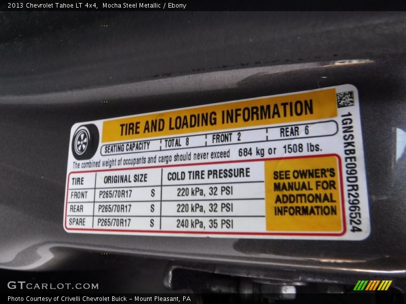 Mocha Steel Metallic / Ebony 2013 Chevrolet Tahoe LT 4x4