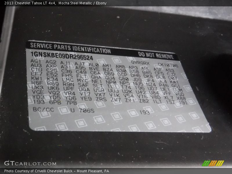 Mocha Steel Metallic / Ebony 2013 Chevrolet Tahoe LT 4x4