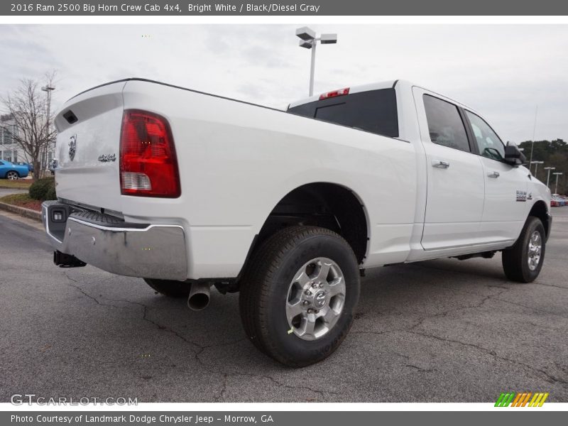 Bright White / Black/Diesel Gray 2016 Ram 2500 Big Horn Crew Cab 4x4